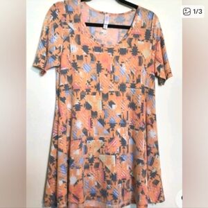 NWT LuLaRoe Women's Top - Orange and Blue Pattern